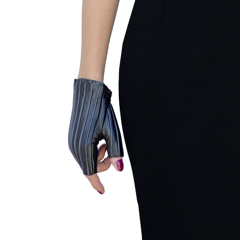 Rita Cuff - Women's Fingerless Leather Gloves – Paula Rowan